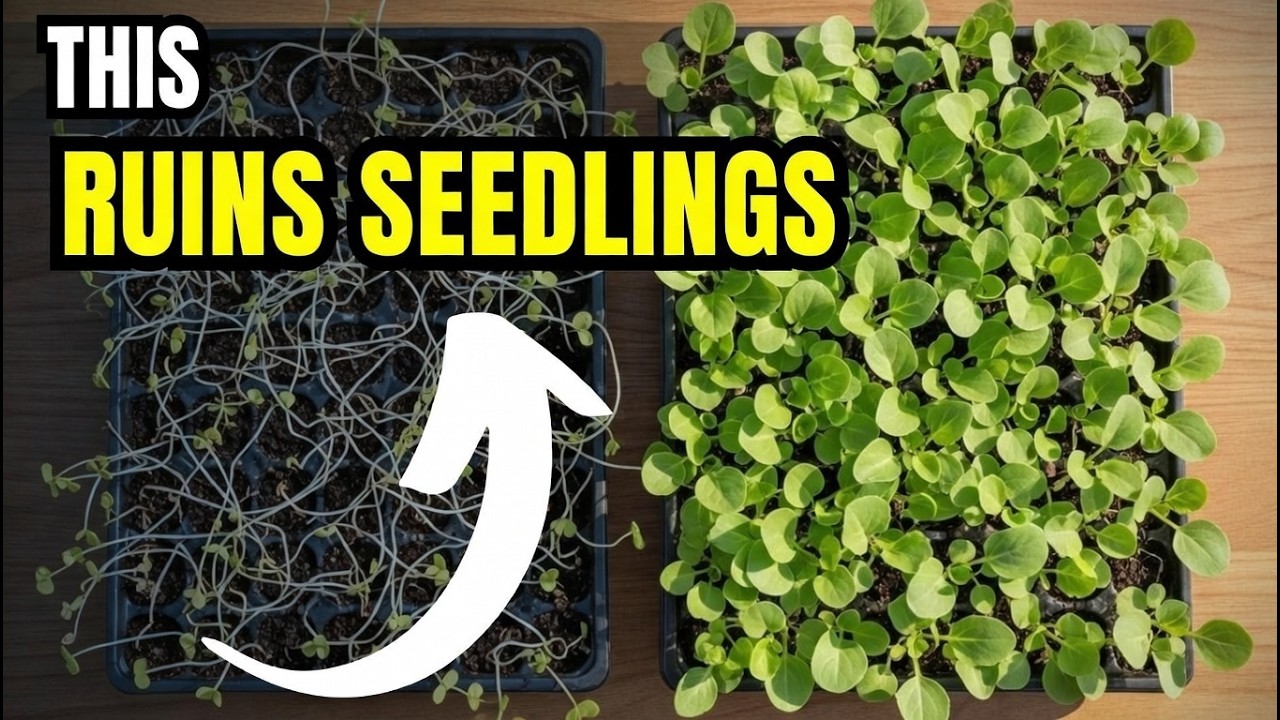 Прекратите это делать после прорастания семян. Это быстро губит рассаду.