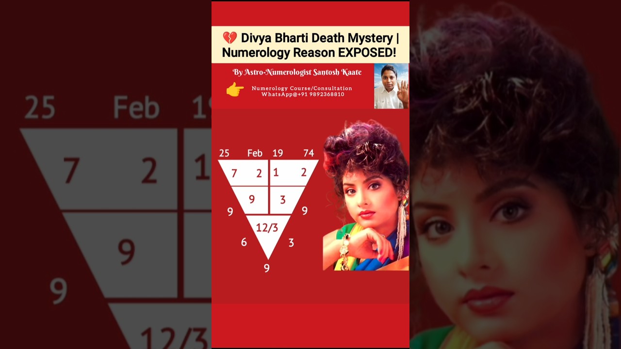 💔 Divya Bharti Death Mystery | Numerology Reason EXPOSED! 