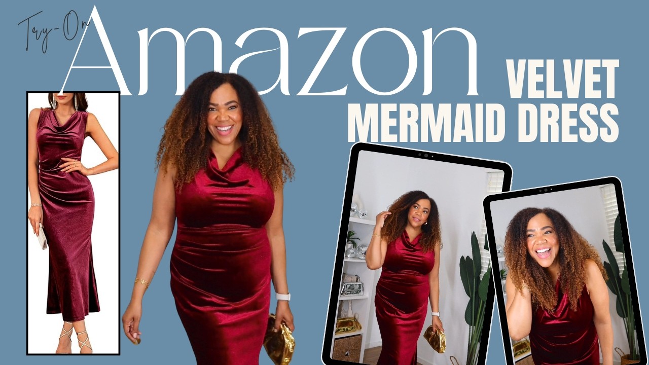 Amazon Velvet Dress || Velvet Dress || Wedding Guest Dress || Bodycon Dress