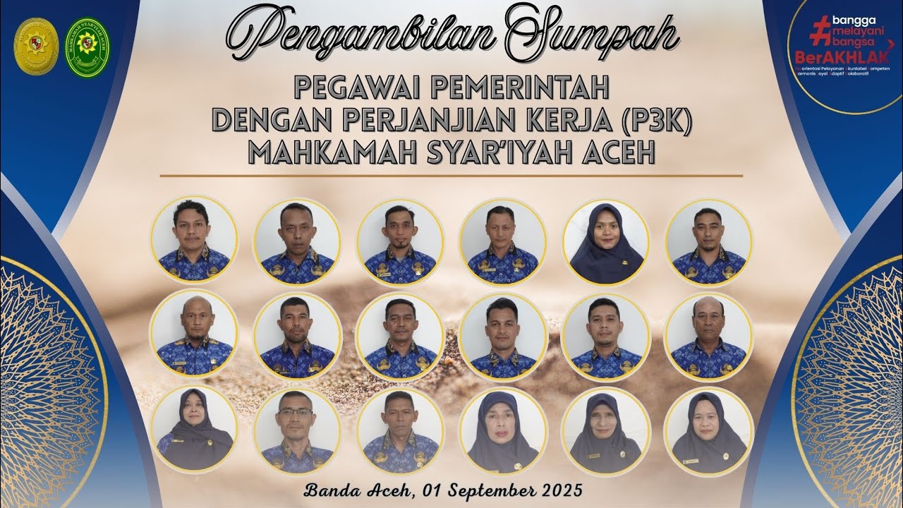 PENGAMBILAN SUMPAH PPPK MAHKAMAH SYAR'IYAH ACEH TAHUN 2025