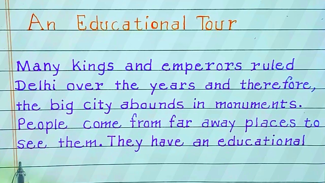 An Educational Tour Essay in English//One page writing//Essay writing