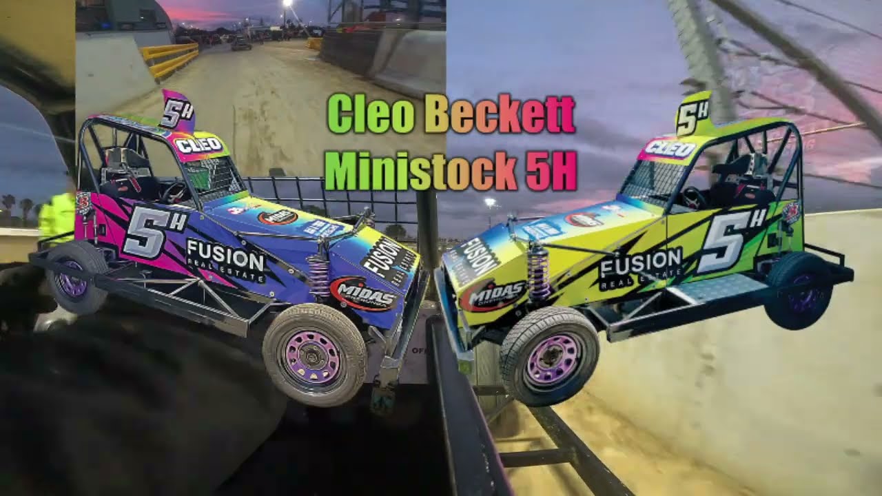 Beckett Racing Cleo Beckett Ministock 5h Race 2  Waikaraka Park Speedway New Years meeting 1.1.2026