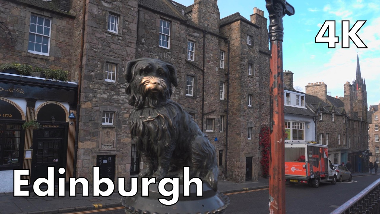Edinburgh Dog Walk From The Hermitage Of Braid To Greyfriar's Bobby | 4K Nature & City Sounds