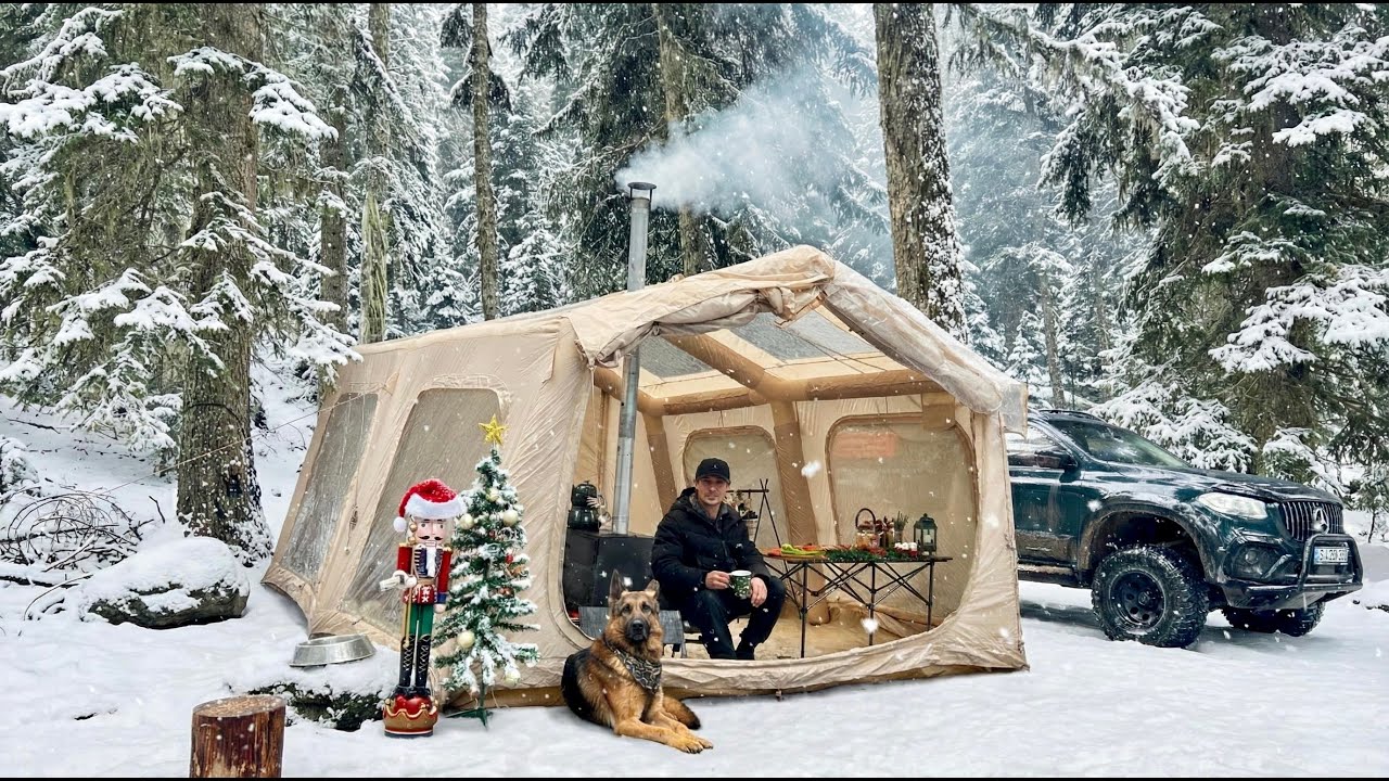 KARLI ORMANDA KÖPEĞİMLE YILBAŞI KAMPI ❄️🐶 | Kış Masalı Tadında Bir Gece 🎁🎄