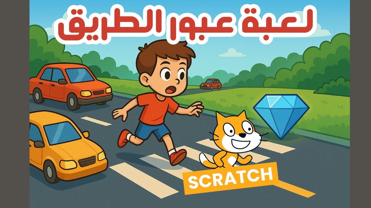 سكراتش | اصنع لعبة تحدي عبور الشارع (كورس تعليم البرمجة للأطفال)