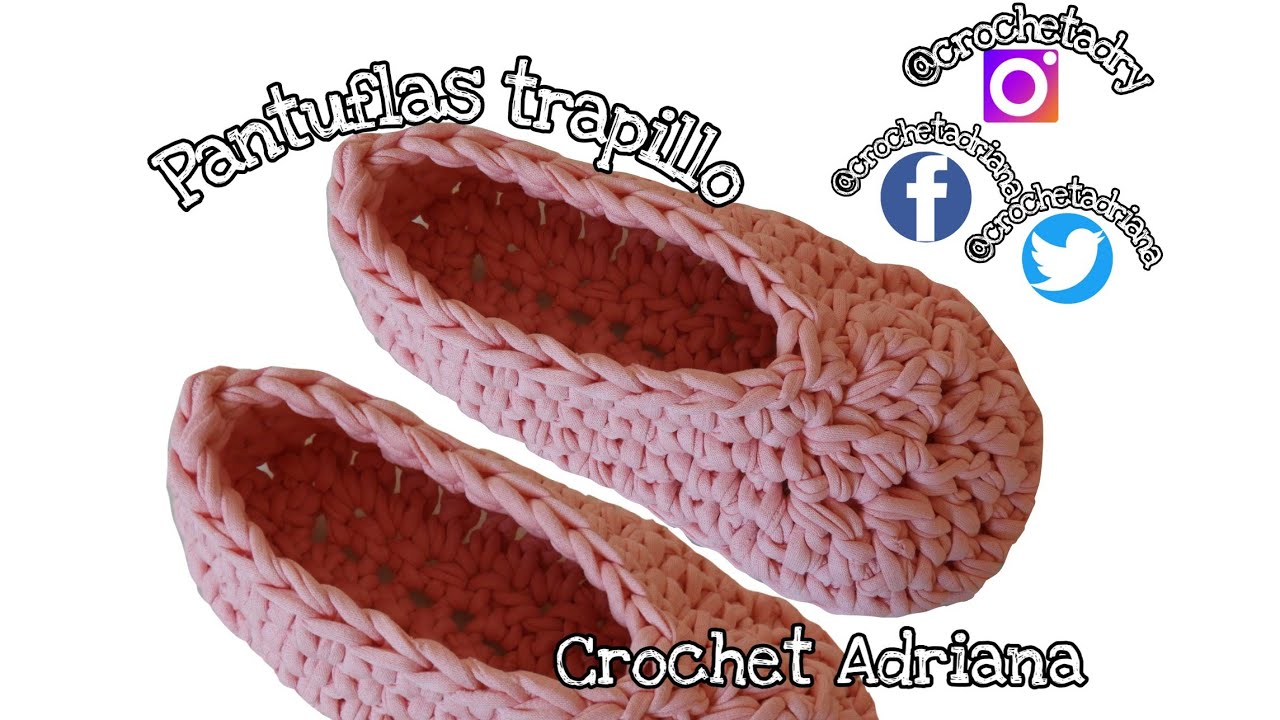 Pantuflas  trapillo  crochet