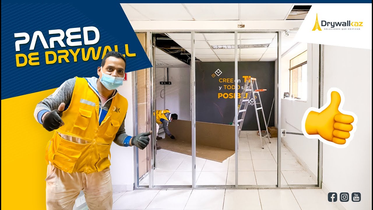 Como hacer una pared de Drywall en tu casa. Paso a paso. Mira completo el video. #Drywall en español