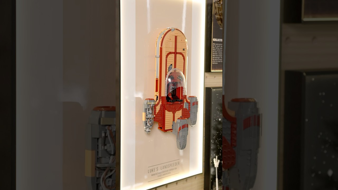 Cool frame for Landspeeder #lego #legodisplay #legoframe #starwars #legostarwars