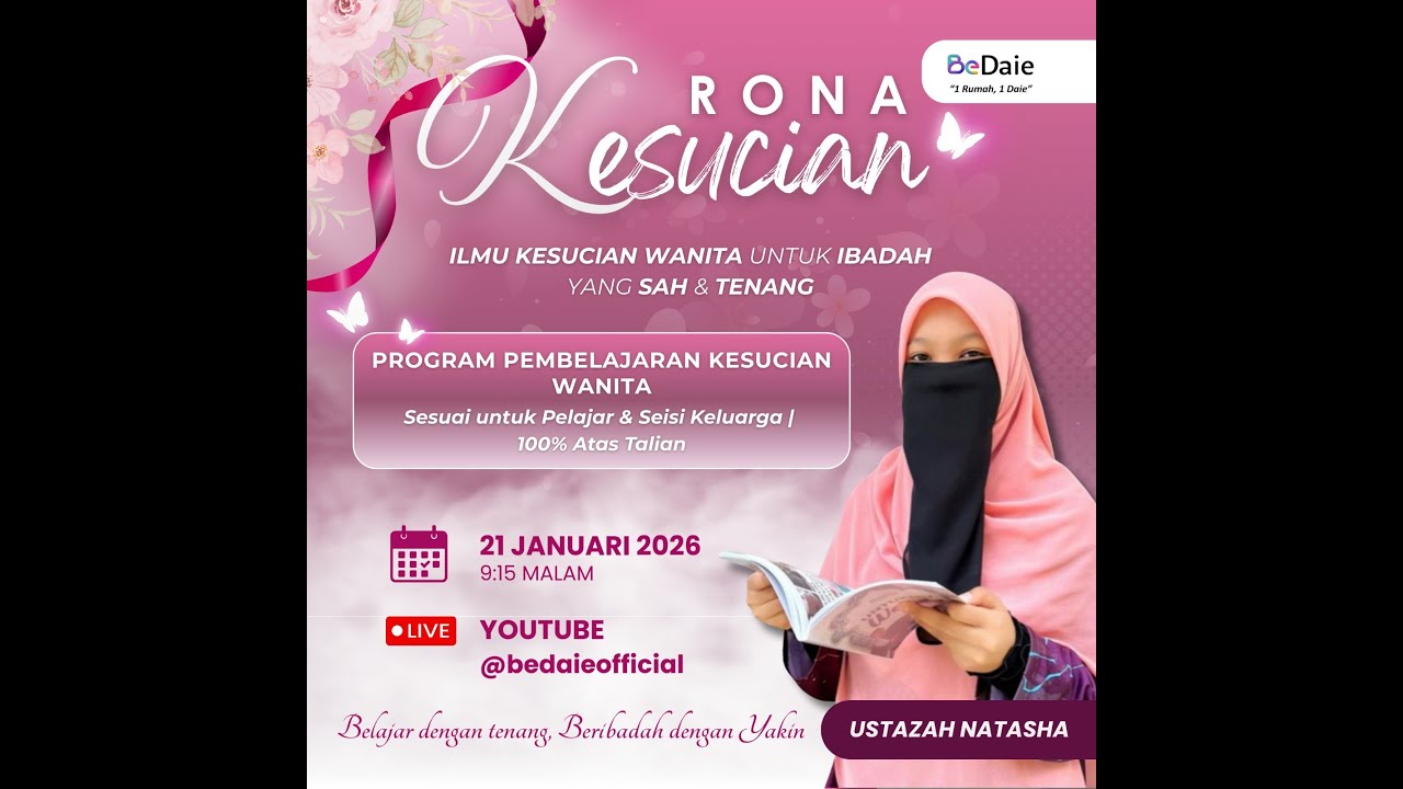 RONA Kesucian Bersama Ustazah Natasha - 21 Januari 2026