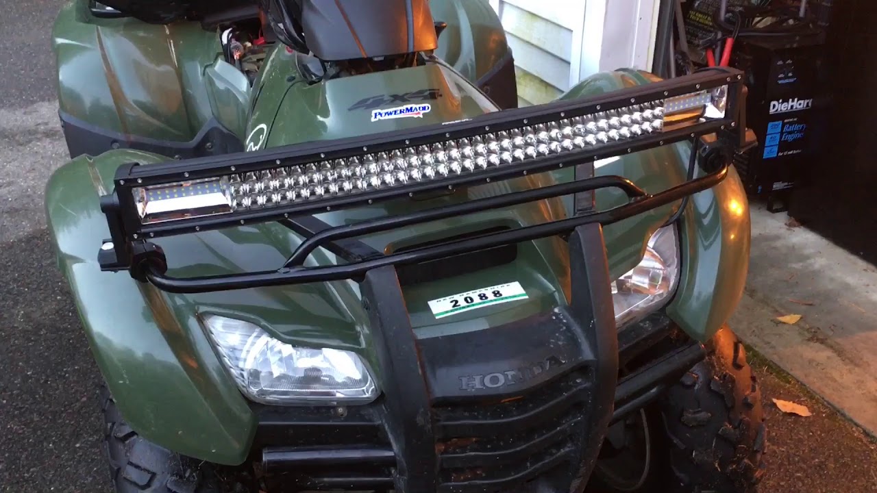 Installing LED light bar on ATV - Honda rancher 420