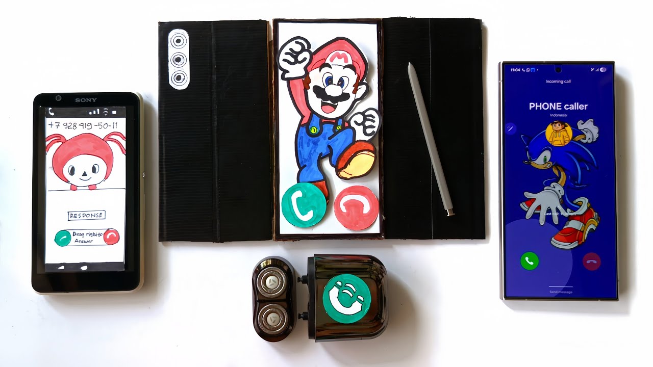 Samsung Z Tri Fold vs S24 ultra vs Mini Shaver vs Sony Xperia incomingcall