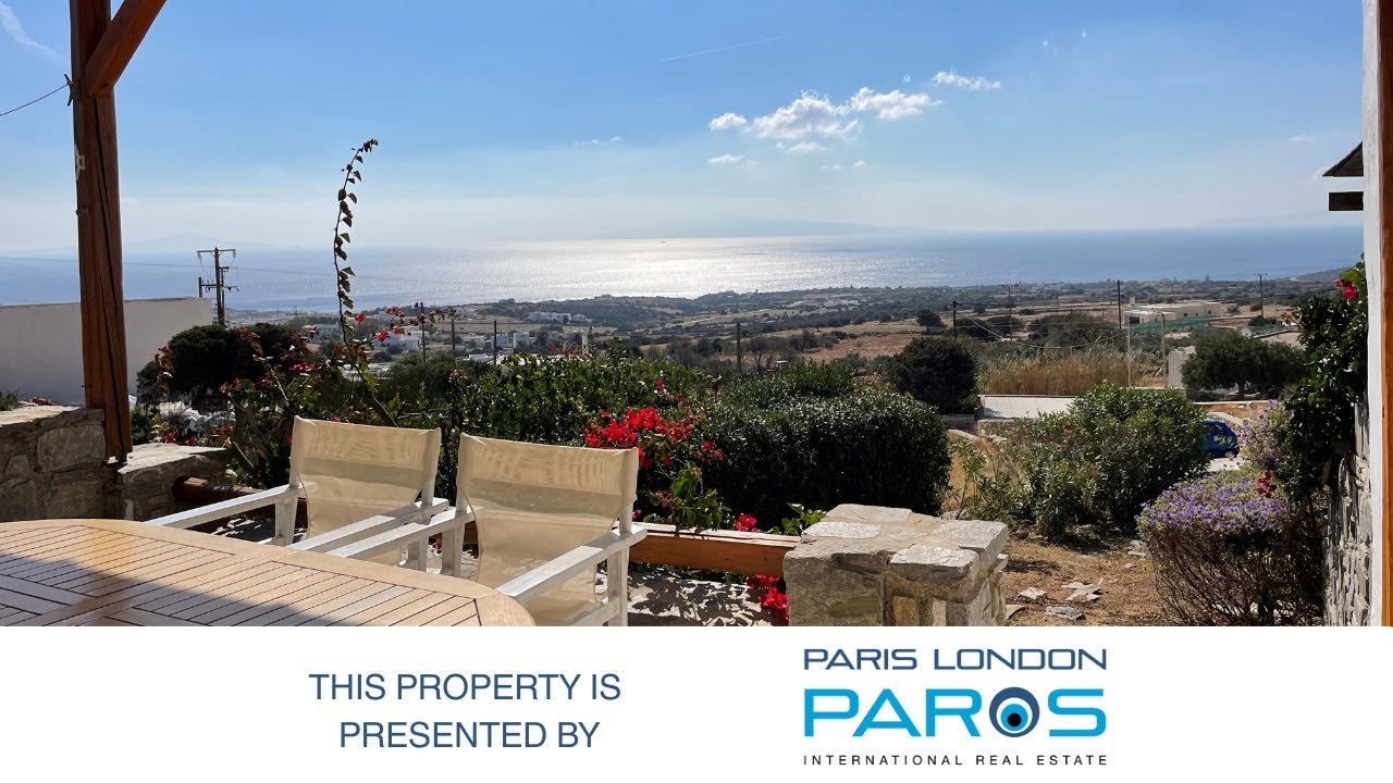 €480,000 | Charming Cycladic House with Sea View in Aspro Chorio – Paros Island