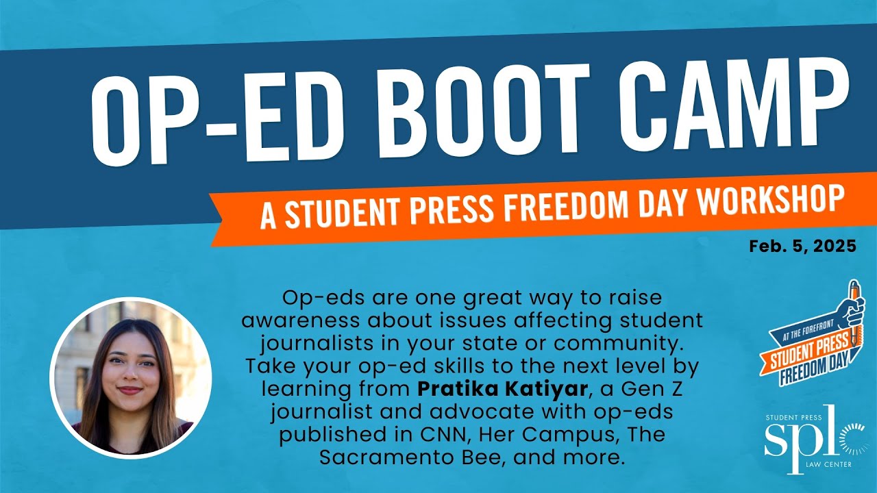 Student Press Freedom Day 2025: Op-Ed Boot Camp