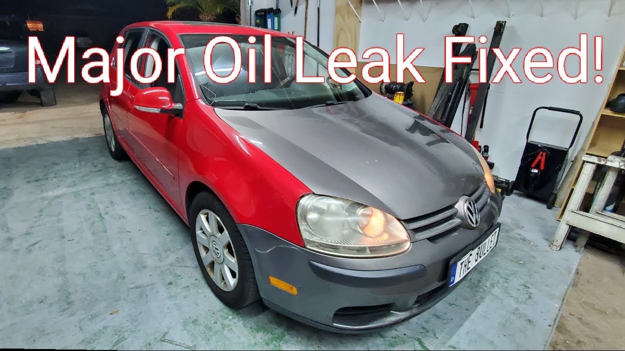 Fixing a Major oil leak. VW Rabbit 2.5L Vacuum pump gasket