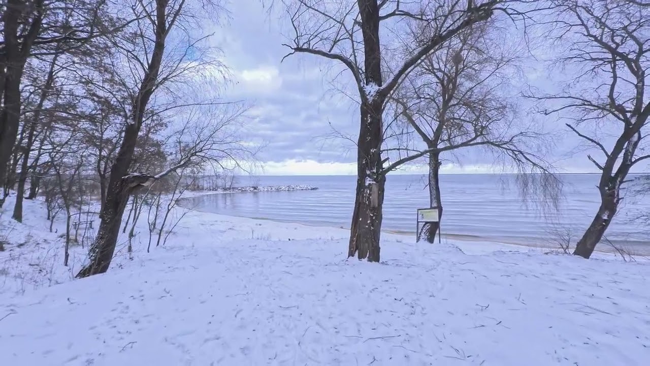 Walking Around Snowing River Coastline