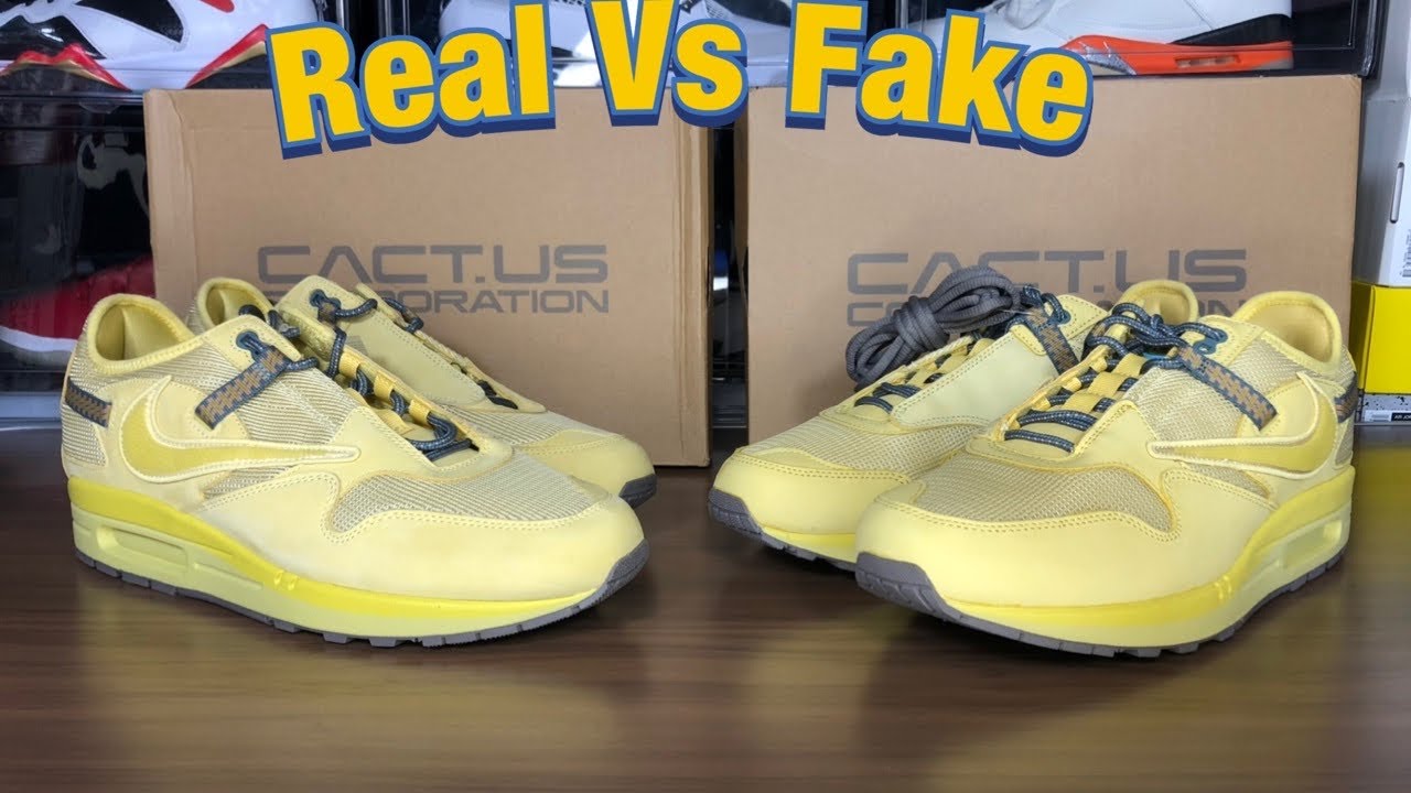 Nike Air Max 1 Travis Scott. Saturn Gold Real vs Fake Review. Scary!