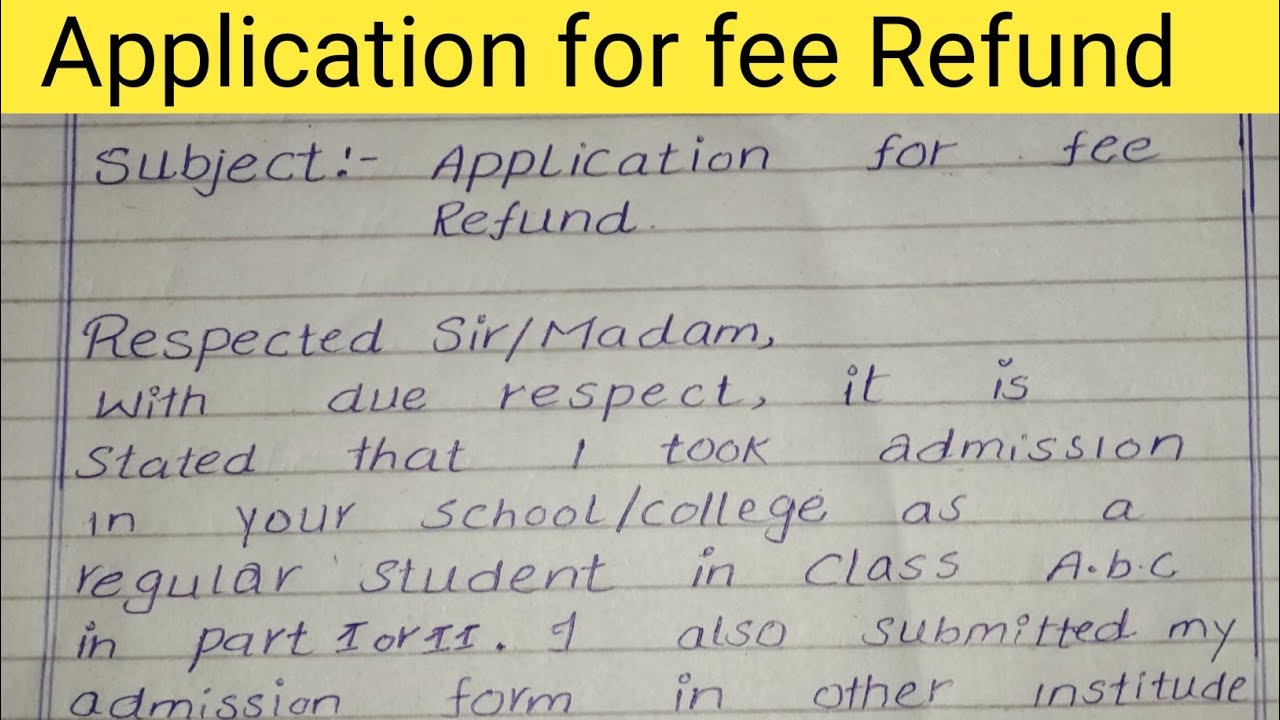 Application for fee Refund for all students ( school, College and university) || Fee withdraw