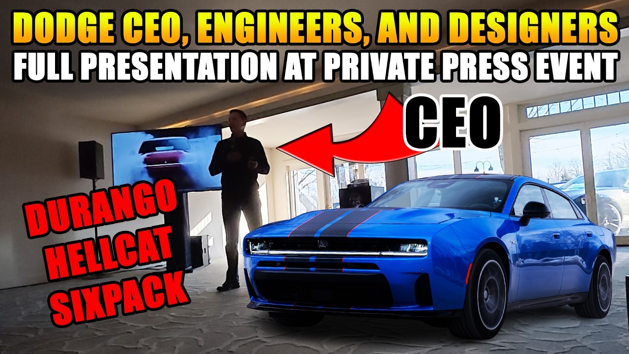 Полная презентация генерального директора Dodge, инженеров и дизайнеров на закрытом пресс-меропри...