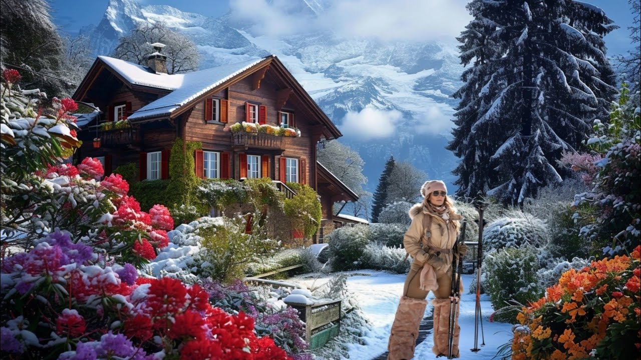 Lauterbrunnen, Switzerland 🇨🇭❄️ Winter, Walking Tour in the Snow