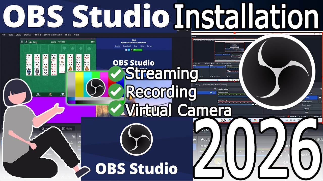 How to Install OBS Studio on Windows 10/11 [ 2026 Update ] Streaming and Screen Recording with Audio