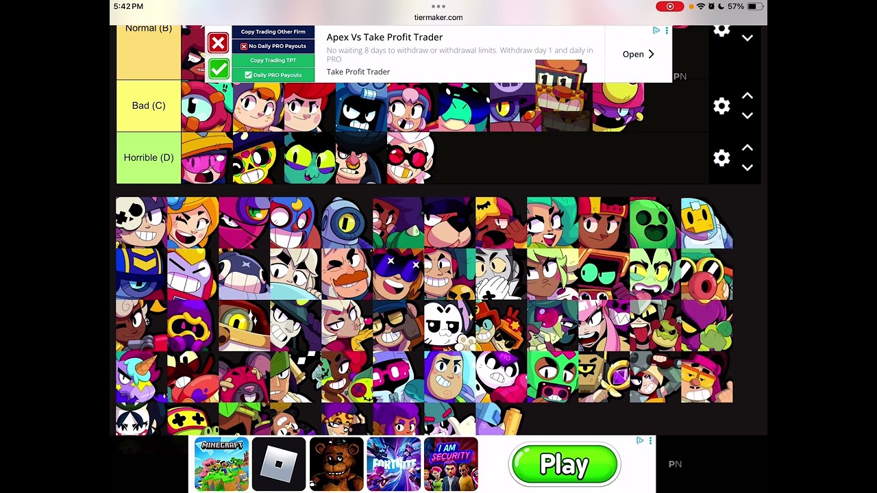 Brawl Stars tier list (my opinion) 