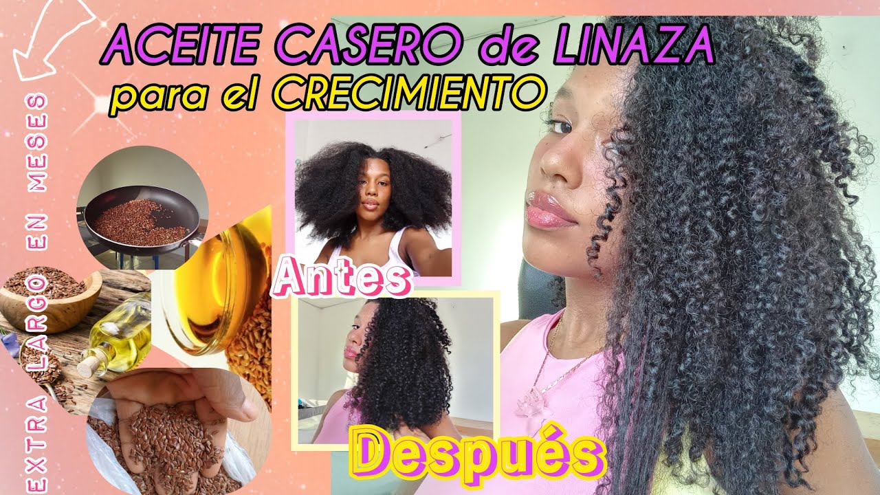COMO HACER ACEITE DE LINAZA PARA EL CRECIMIENTO DEL CABELLO🧴🩷/cabello abundante en semanas 