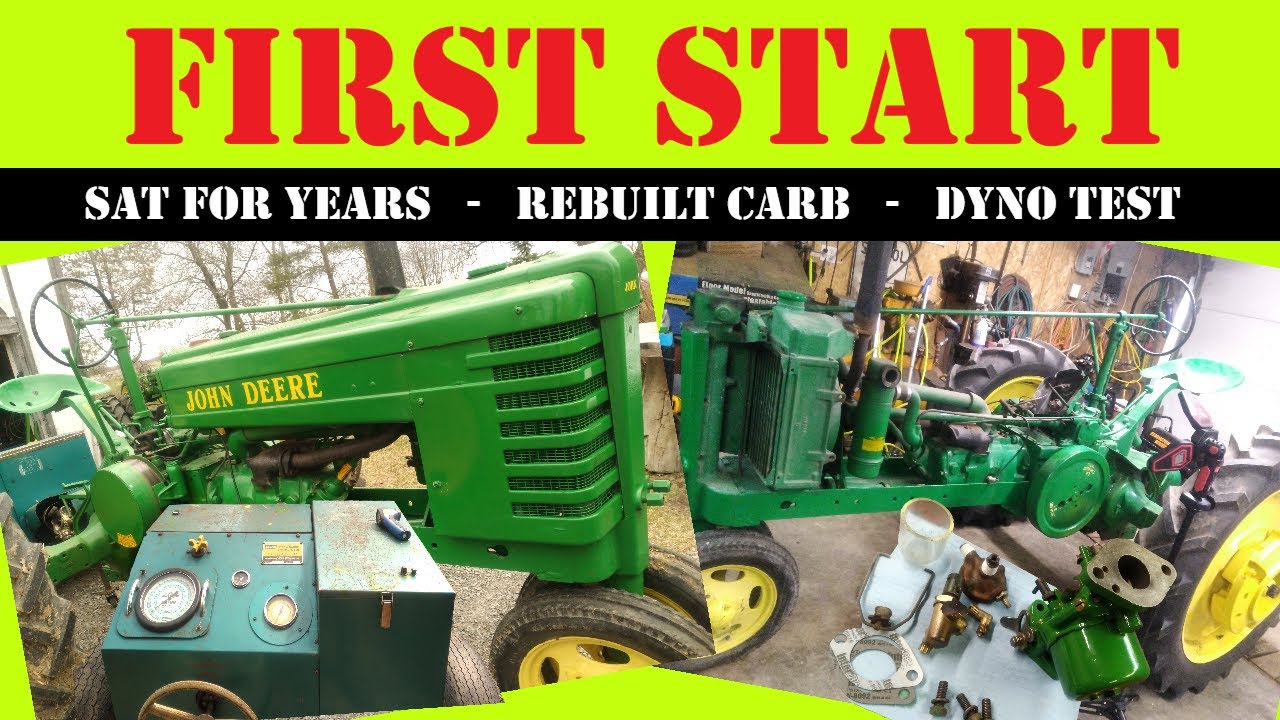John Deere H first Start in Years, Rebuilt carb, Drive and Dyno Test