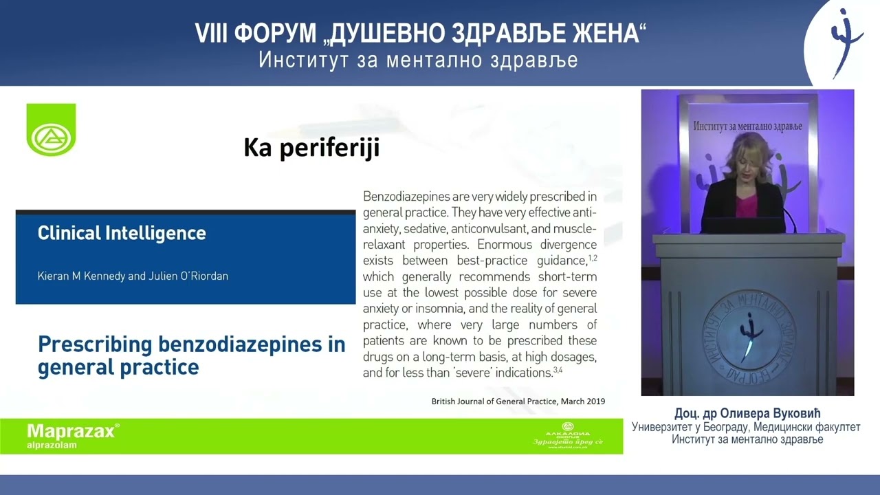 Terapija anksioznih poremećaja -osvrt na alprazolam - Prof. dr Olivera Vuković