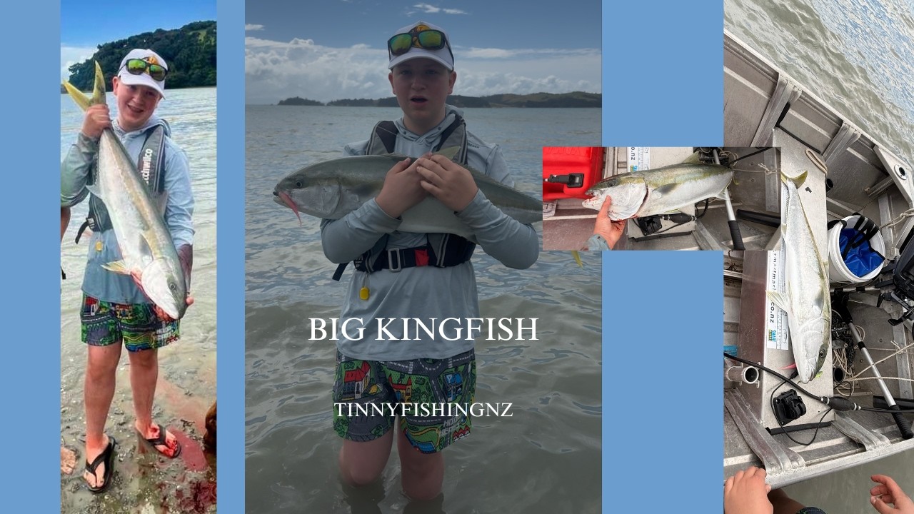 FIRST KINGFISH!!!!! TINNY FISHING AT WAIHEKE