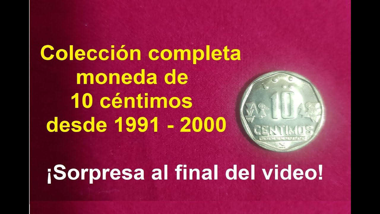 Colección completa de moneda de 10 céntimos desde 1991 al 2000 y sorpréndete al final del video.