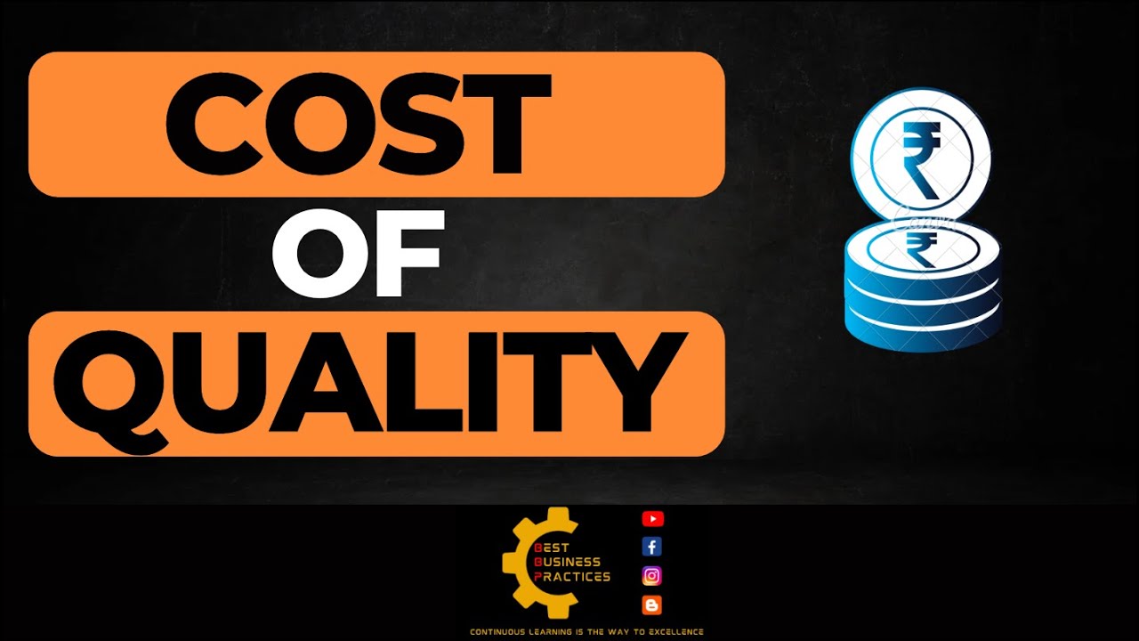 Cost of Quality | Cost of poor quality | cost of good quality | Leanseekho