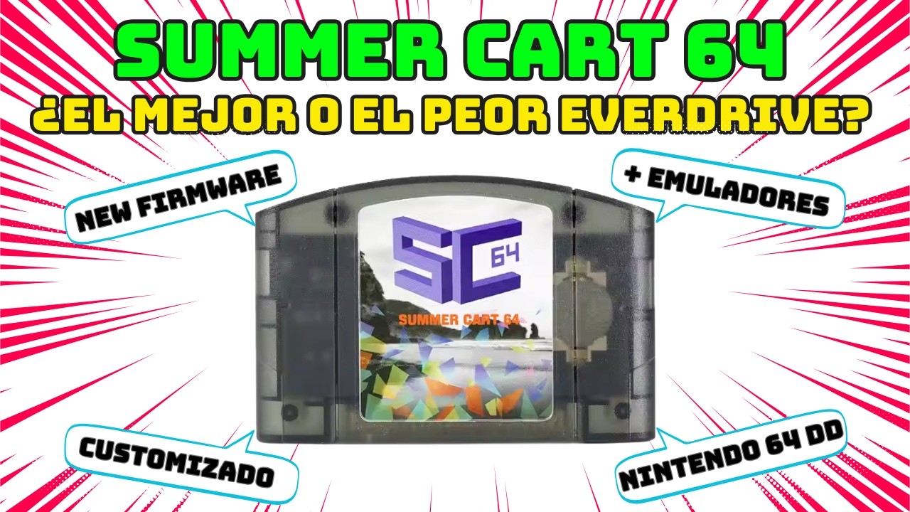 SUMMER CART 64 Flashcart Nintendo 64🔥Actualizar Firmware, Emuladores y MÁS! ¿Vale la Pena? REVIEW