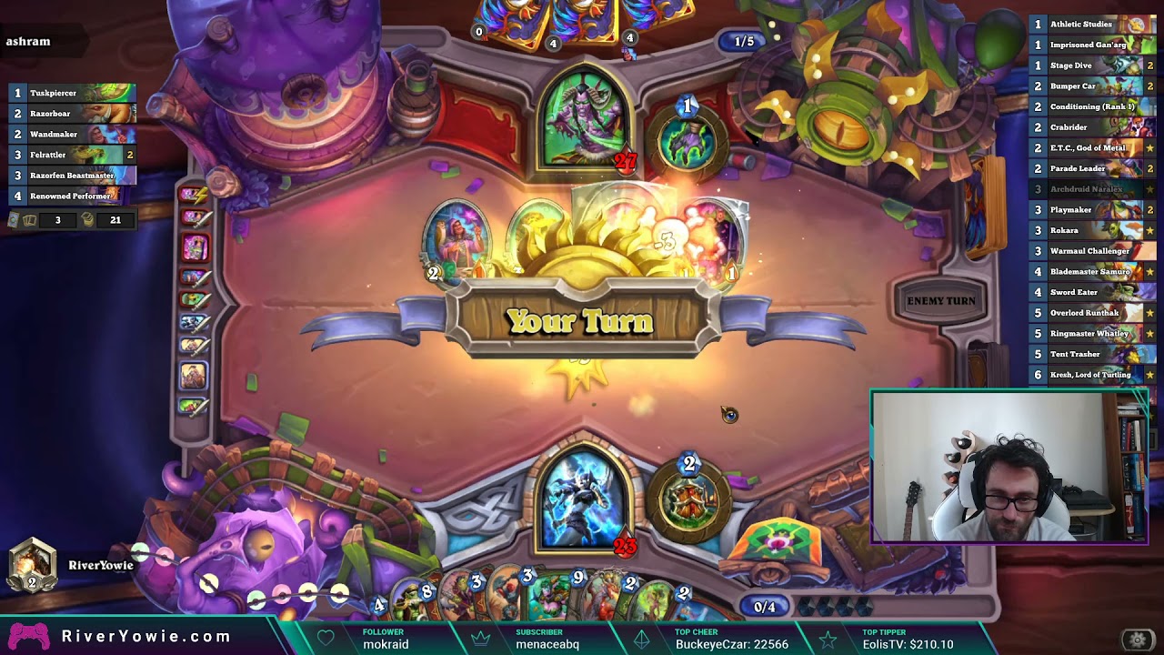 Hearthstone Rush Warrior Ep. 13 - 1 HP and a dream vs Druid