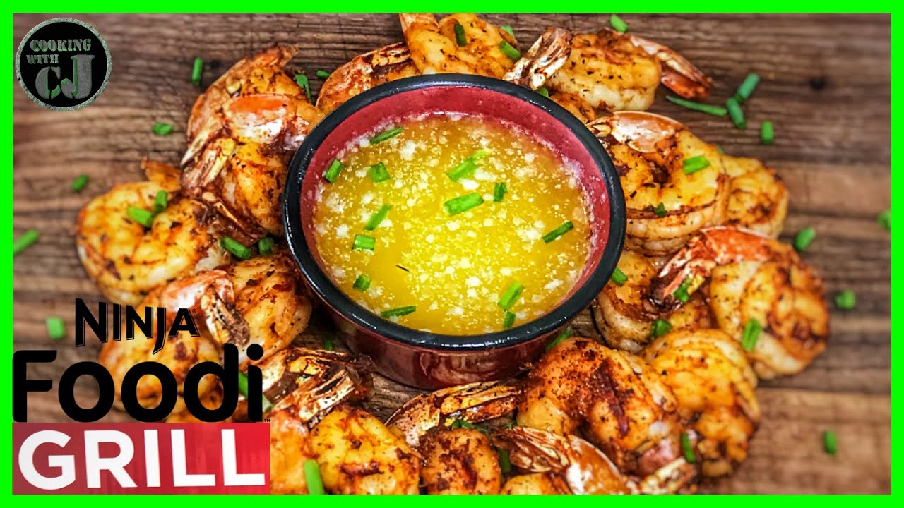 GRILLED JUMBO SHRIMP ON THE NINJA FOODI GRILL! | Ninja Foodi Grill Recipes