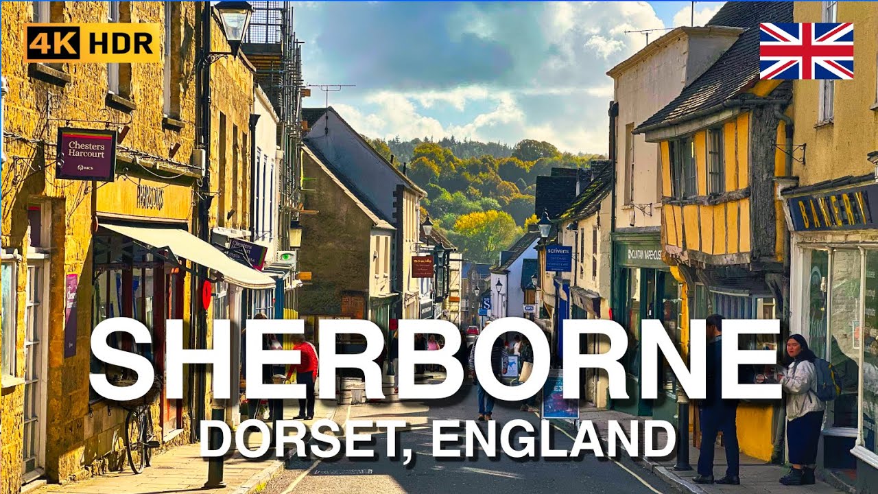 🇬🇧 4K HDR | SHERBORNE England Walking Tour | Vibrant English Countryside Walk