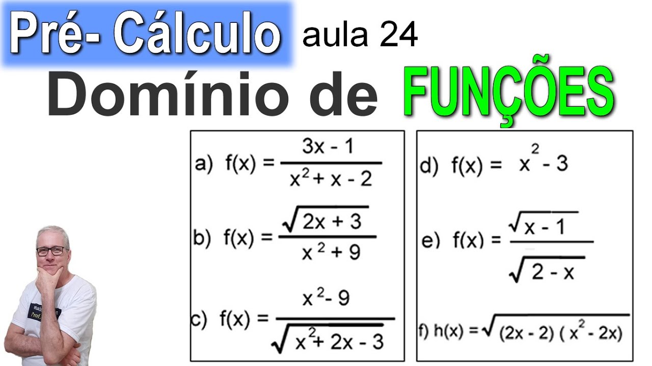 GRINGS 👉 PRÉ-CÁLCULO - DOMÍNIO DE FUNÇÕES ( aula 24 ) @omatematico.com