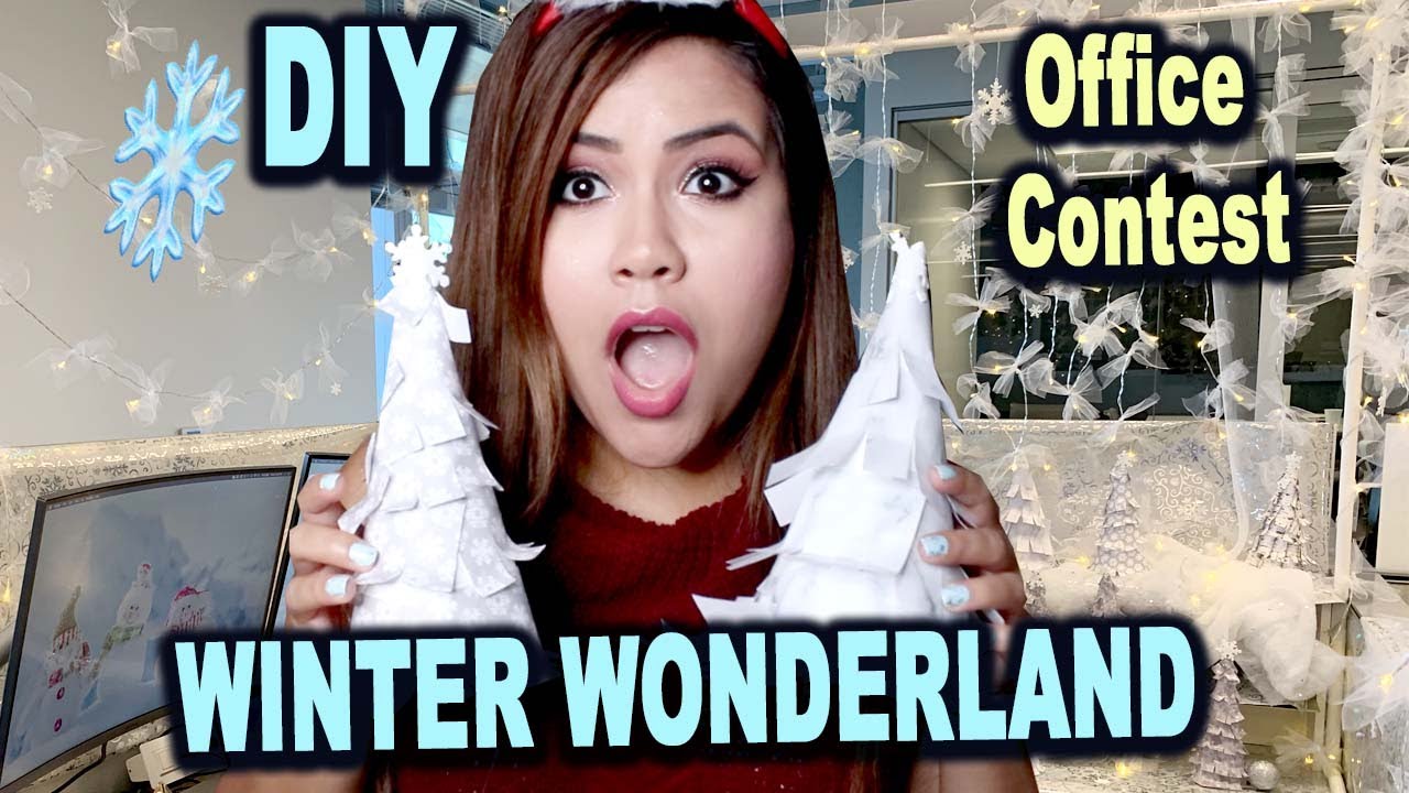 WINTER WONDERLAND DECORATING IDEAS | DIY Christmas Office Cubicle Contest
