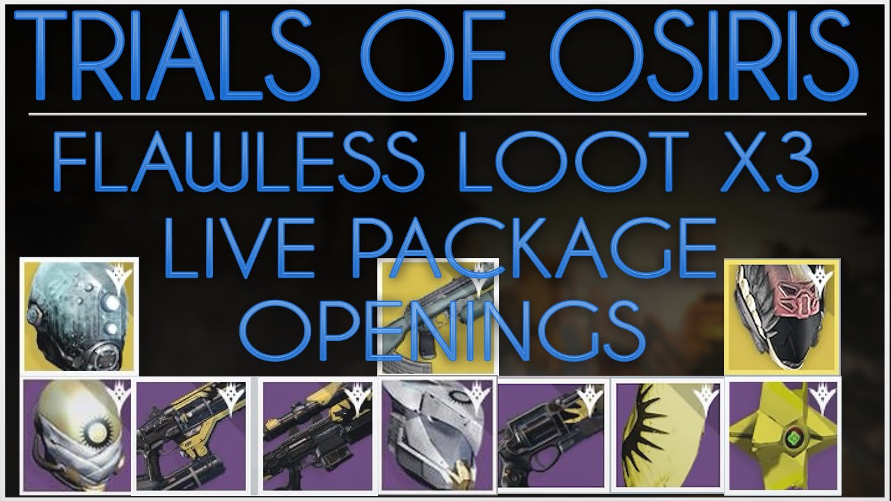 Destiny Trials of Osiris Flawless Loot X3. Lighthouse Rewards & LIVE Package Openings.