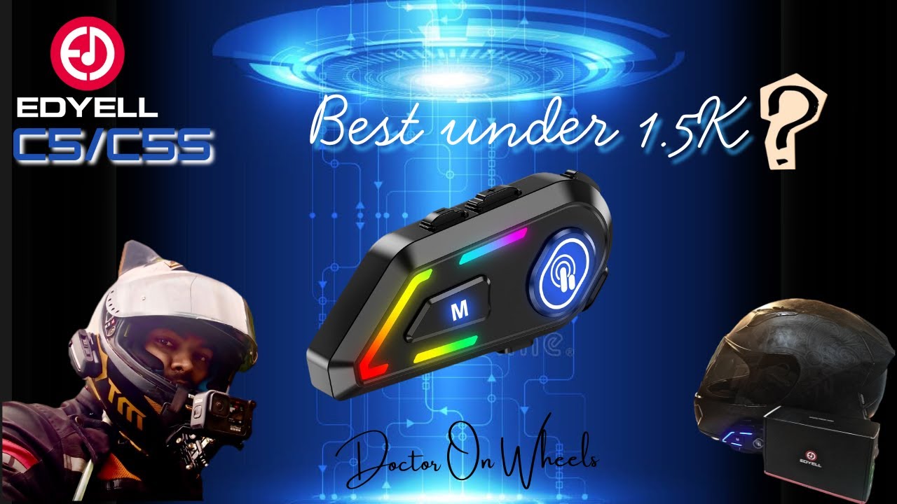 Edyell C5/C5S | Best Helmet Bluetooth Headset Under 1.5K ? | Unboxing Review