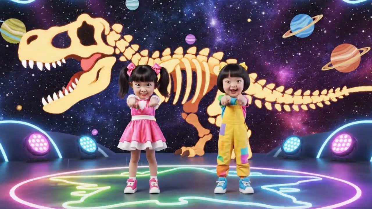 Мультик Dino Dance Party для малышей | Детские песни, танцы и веселье