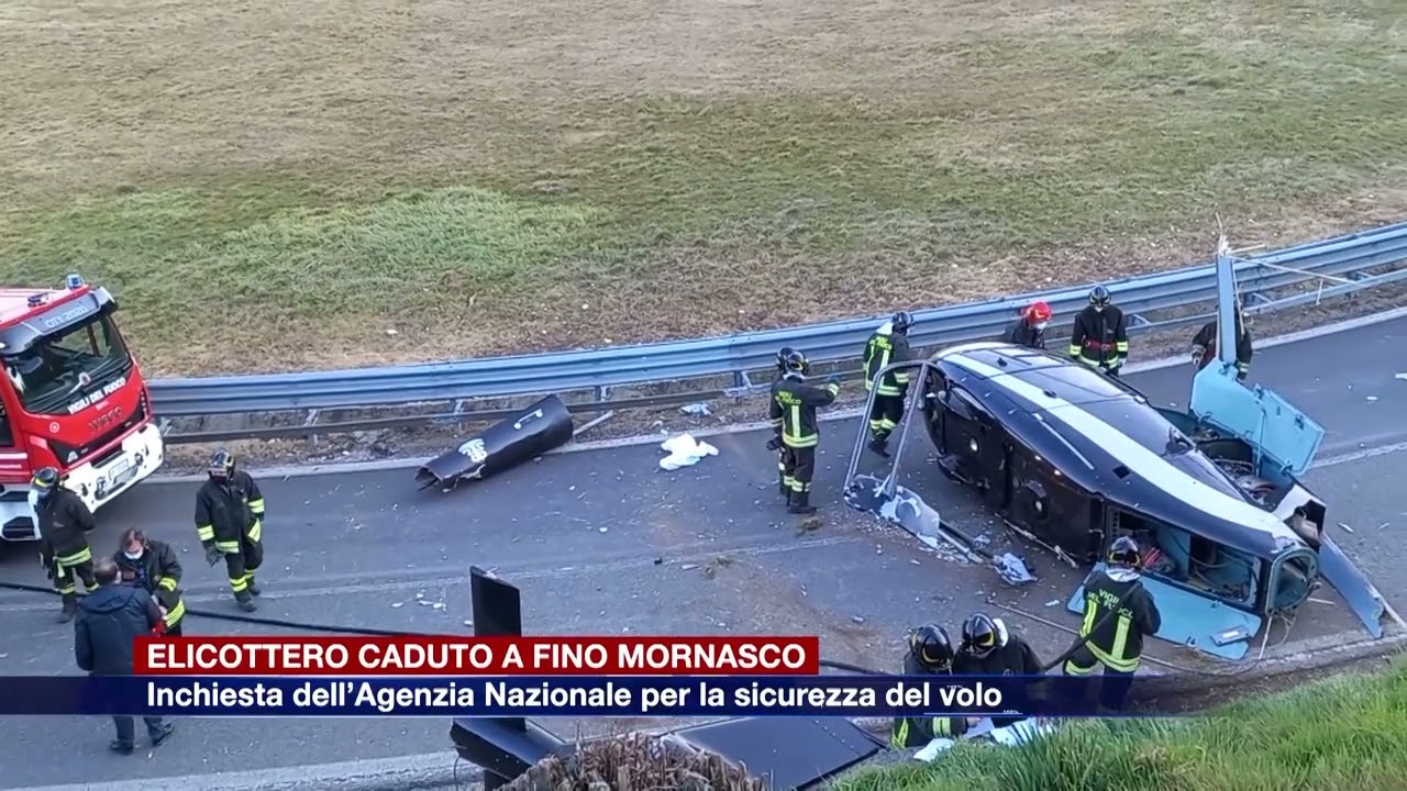 Etg - Elicottero caduto a Fino Mornasco, l'Agenzia del volo apre un'inchiesta