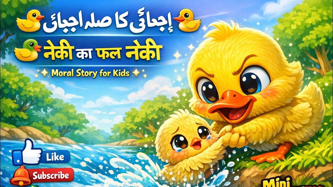 The Kind Duckling (Urdu/Hindi) | Moral Story for Kids | Good Deeds Always Win 