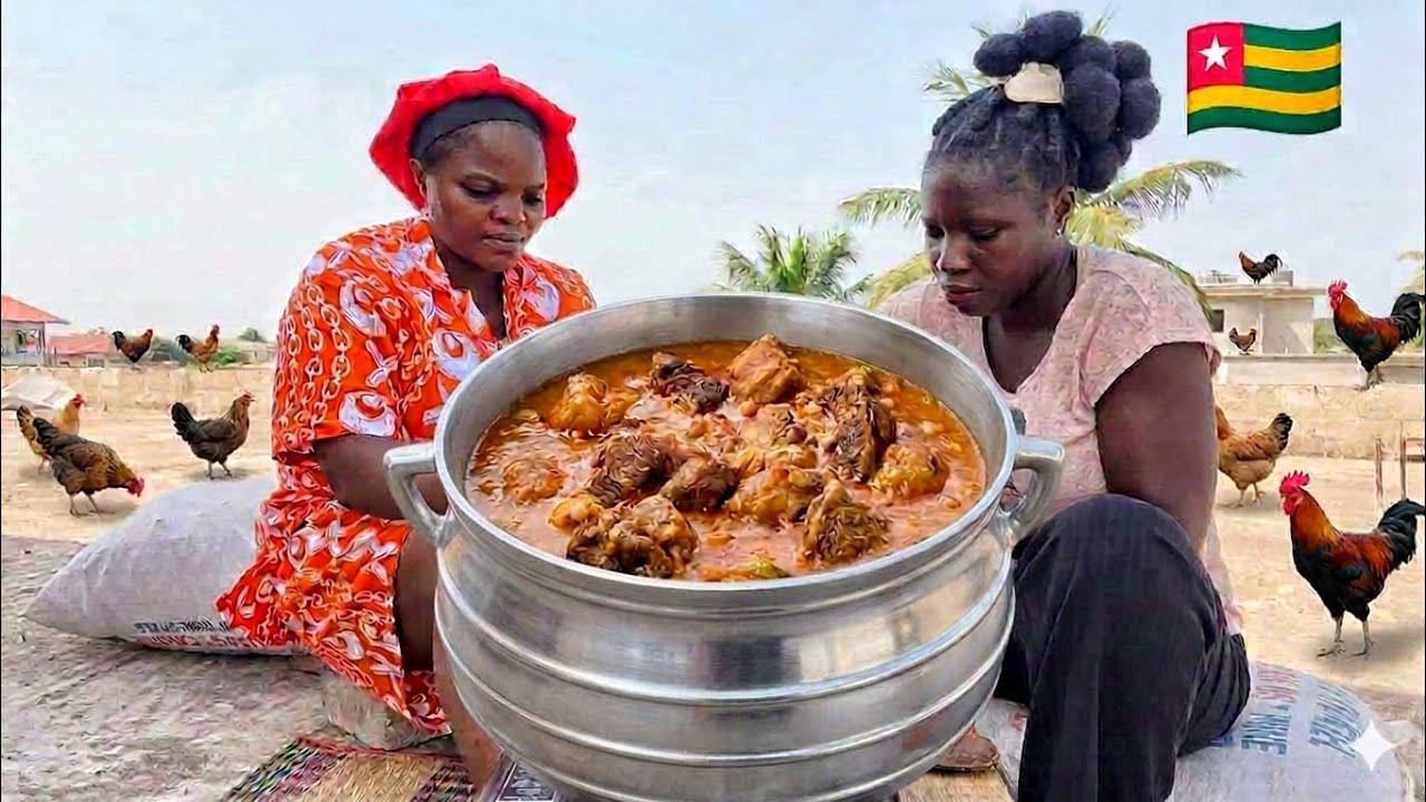 COOKING AUTHENTIC TOGOLESE PEANUT LIGHT SOUP WITH YAM FUFU 