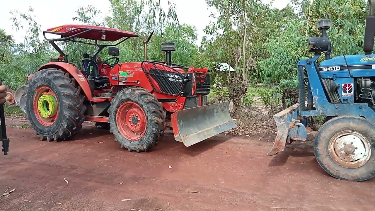 kubota m9540ปะลองความแรงกับฟอร์ด6610  มาดูกันครับว่าใครจะแรง