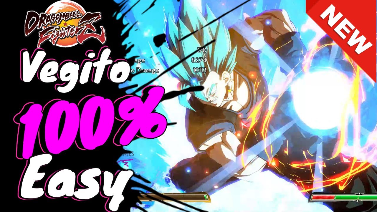 D🅱FZ ➤Vegito combo solo 100 Easy TOD on-screen commands!!! Tutorial Season 3【 Dragon Ball FighterZ】