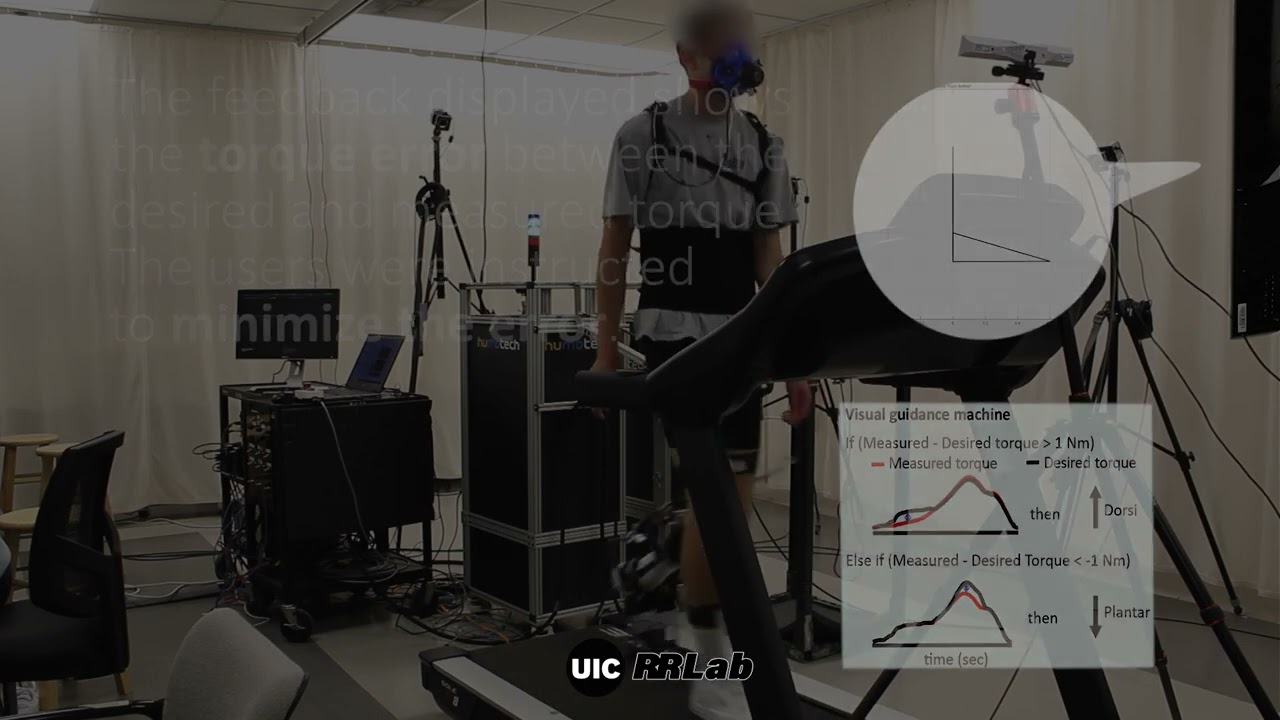 Visual guidance for a wearable robot use