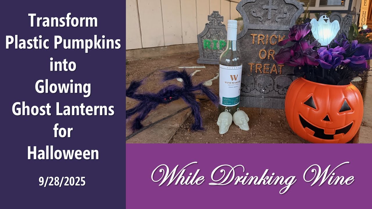 Transform Plastic Pumpkins into Glowing Ghost Lanterns for Halloween