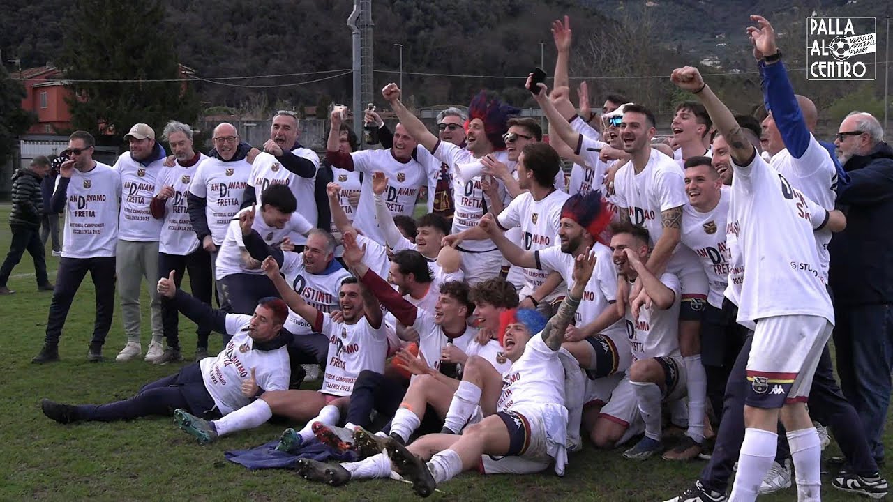 La festa in campo del Camaiore che vince l'Eccellenza (1/3/2025)