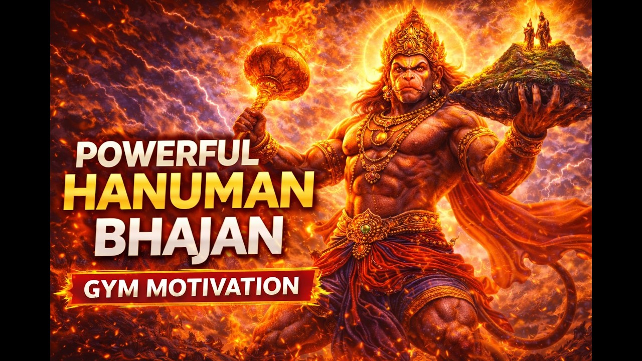 Powerful Hanuman Bhajan 🔥 | Bajrang Bali Gym Motivation | Sankat Mochan Energy #GymMotivation