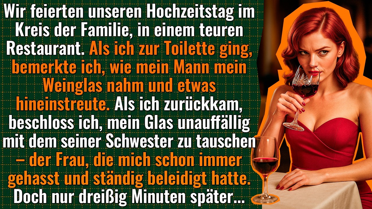 Am Hochzeitstag mischte mein Mann etwas ins Glas. Ich tauschte es mit dem seiner Schwester.